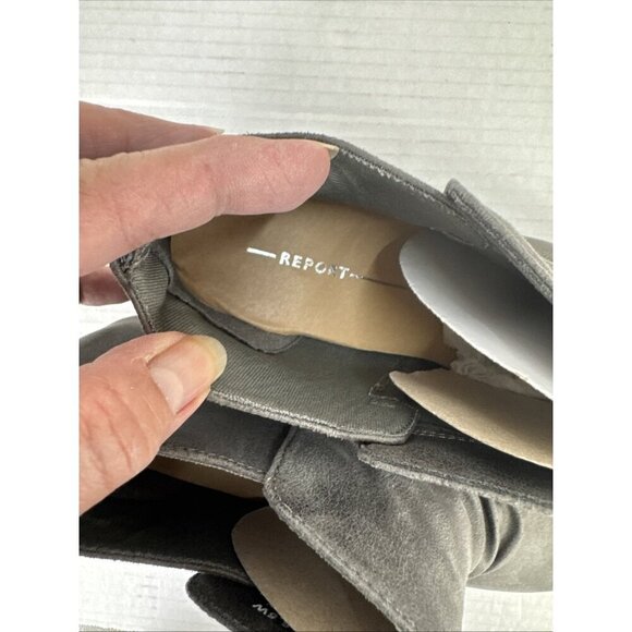 Report Clarice Women's 6.5 Wide  Heeled Short Bootie Gray NWOB + Small Flaw - Picture 10 of 16